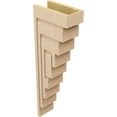 thumbnail image 5 of 6"W x 12"D x 36"H Thin Landon Rough Cedar Woodgrain TimberThane Corbel, Primed Tan, 5 of 6