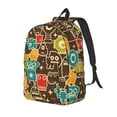 thumbnail image 1 of Easygdp Robot and Monsters Mochila de Lona Resistente para Laptop, Compatible con Laptops de 15 a 17 pulgadas, Ideal para Escuela, Trabajo y Viajes-Medium, 1 of 5