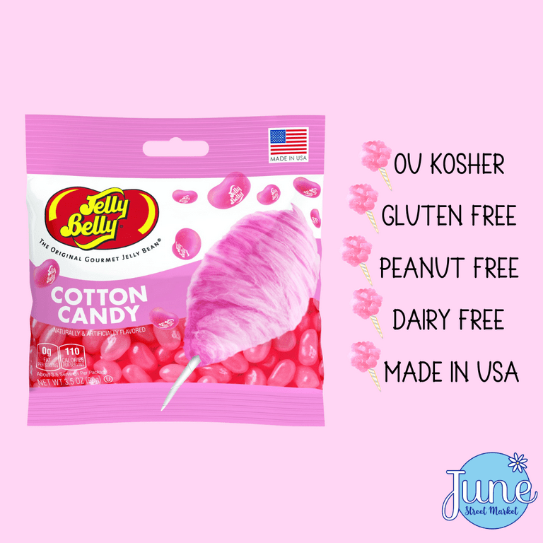 Jelly Belly Cotton Candy Flavored Gourmet Jelly Beans 3.5 oz. Bag 2 Pack Walmart