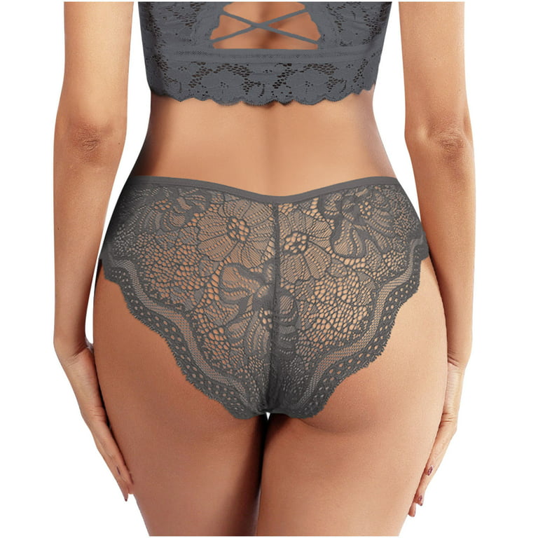 Efsteb Women's Thongs G Thong Lingerie Transparent Breathable Underwear  Ropa Interior Mujer Sexy Comfy Panties Low Waist Briefs Embroidery Lace