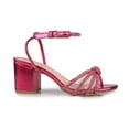 thumbnail image 2 of Women's Metallic Rhinestone Knot Evening Party Heeled Sandals, 2 of 2
