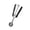 Black2, variant on Metal Watermelon Fork Slicer Ergonomic Rubber Handle Multi Size for Cookie Dough Baking Fruit Cutting Home Camping Tool