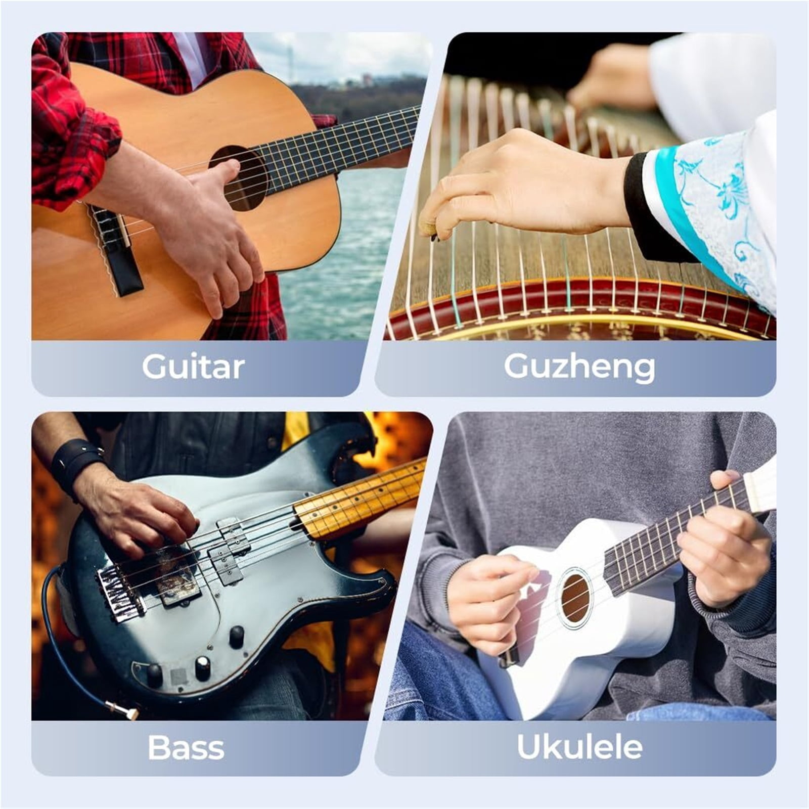 2 In 1 Guitar Tuner and Guitar Pick, 2025 New Digital Guitar Pick with LED Screen Display, Efficient Tuning Guitar Pick Tuner, Guitar Pick Plectrum with 12 Equal Temperaments Musical Note