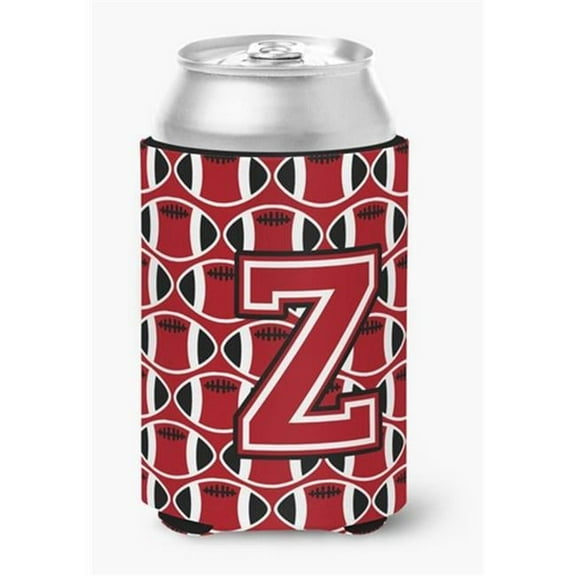 Letter Z Football Red, Black & White Can or Bottle Hugger