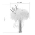 thumbnail image 2 of HONMEET Portable White Bridal Wedding Bouquet Made with Safe Materials and Lifelike Look, 2 of 6