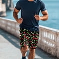 thumbnail image 6 of Yuyamidu Mens Cherry Swim Trunks Bathing Suit Quick Dry Board Shorts for Beach, Pool and Summer Swimming Activities Cherry Black Man 2XL, 6 of 8