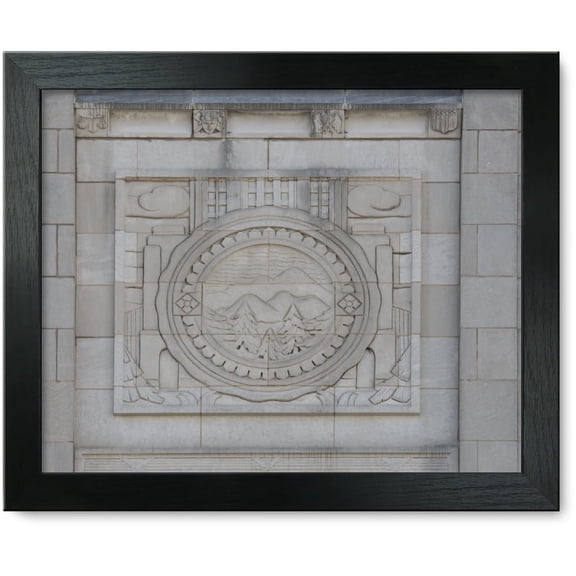 Framed Print: Bas Relief. Federal Building And U.S. Courthouse, Asheville, North