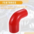 thumbnail image 6 of Unique Bargains 1 Pc 51mm 2" ID 76mm 2.99" ID Universal 90 Degree Elbow Silicone Hose Coupler Red, 6 of 6