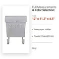 thumbnail image 3 of NACH Euro Series Modern Mailbox With Newspaper Holder, Decorative Mail Holder, Wall Mount Mailboxes for Outside, Rust Resistant Galvanized Metal Mailbox, 12" x 11" x 4.5", Gray, MB-44797, 3 of 5