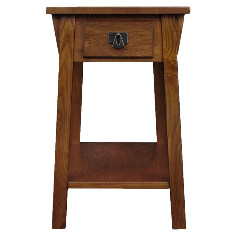 Leick Home Wood Mission Locking Drawer Side Table in Russet/Brown, 1 Leick Home Wood Mission Locking Drawer Side Table in Russet/Brown, 1