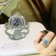 thumbnail image 2 of Women Fashion Gifts Cubic Zircon 925 Silver Rings Wedding Rings Sz 6-10, 2 of 9