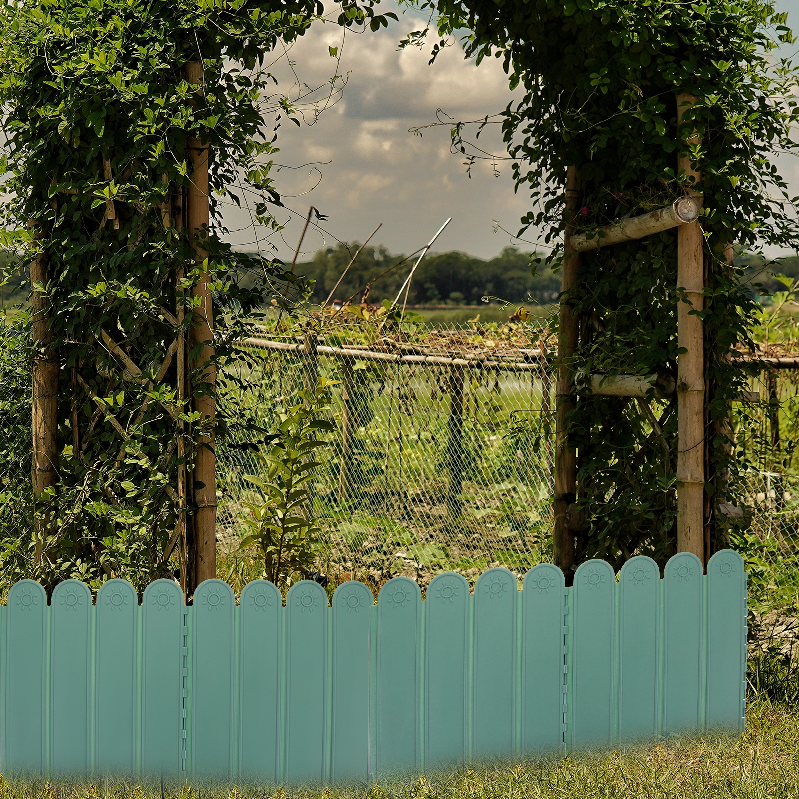 Flower Bed Decor Garden Fence Portable Edging Border