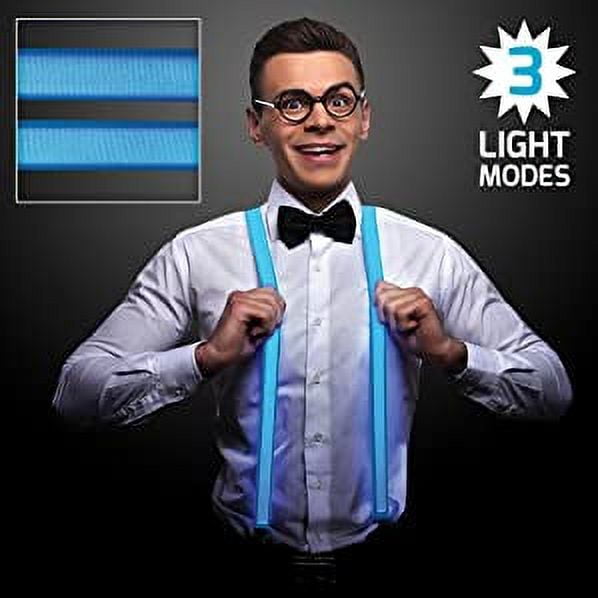 FlashingBlinkyLights Light Up LED Suspenders 