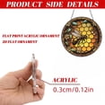thumbnail image 4 of Mountain Wilderness Stained Glass Jigsaw Puzzle Suncatcher, Round Acrylic Window Hanging Decor, Unique Shape 126 Pieces Flower Butterfly Nature Puzzle with Chain, 4 of 9