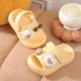 thumbnail image 5 of WUANDIXFA Toddler Shoes Clogs Slide Sandals for 0-8yrs Kids Unisex for Girls and Boys Garden Shoes Cartoon Slides Slip-Resistance Sandals Beach Pool Slippers (Yellow, 9), 5 of 8