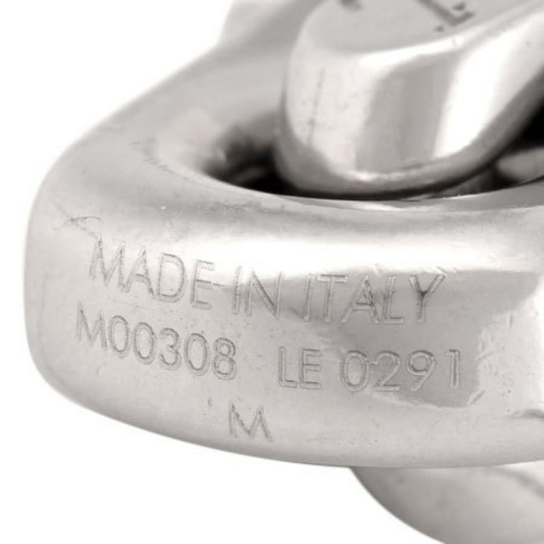Louis Vuitton Bracelet Chain Monogram M Size 16.5Cm Silver Metal M00308