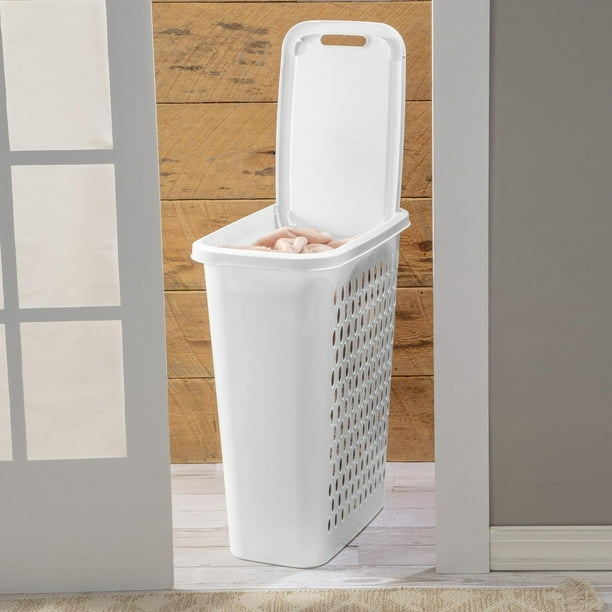 Panier à Linge Mural Gedotec – Petit, En Fil Métallique Blanc, étroit, à Suspendre