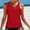 #01 Red, variant on Fnochy High Neck Tankini Top Backless Bathing Suit Tops for Women Swimsuit Top Key Hole Swim Top Only