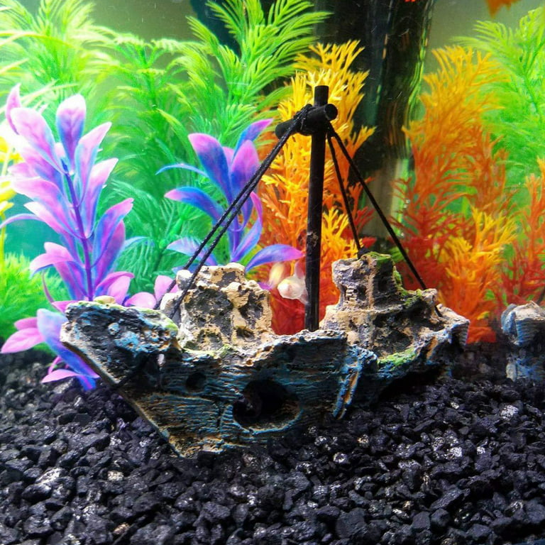 Aquarium Fish Tank Pirate Ship Wreck Ship Decor Resin Ornament