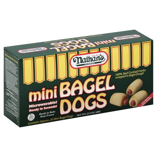 Nathan's Famous Mini Bagel Dogs, 21.9 oz