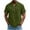 Army Green—Button Up Shirts, variant on Henley Hawaiian Shirts for Men Short Sleeve Summer Beach Tops Lightweight Plain Vacation Shirt Gray M