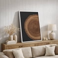 thumbnail image 4 of Framed Canvas Print Tree Ring Wall Art Rustic Nature Decorative for Living Room Bedroom - 16"x24" WHITE, 4 of 8