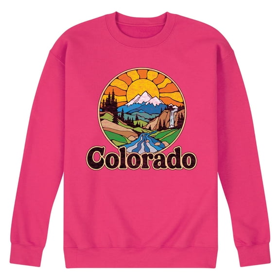Instant Message - Groovy Colorado - Men's Crew Neck Fleece Pullover