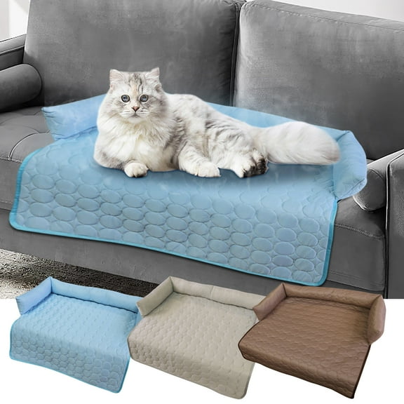 Xuniizn Puppy Pads, 35x35" Pee Pads for Dogs - Summer Ice Silk Pet Mat with Pillow, Breathable Dog Pads, Cooling Pad for Cats & Dogs, Gray