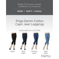 thumbnail image 2 of MeMoi Priga Denim Cotton Capri Jean Leggings - Womens - Female (Small/Medium, Light Wash), 2 of 7