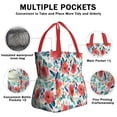 thumbnail image 3 of Pioneer Flower Floral Print Pattern Drawstring Lunch Bag Women - Drawstring Lunch Bag Insulated for Work Office - Stain-Resistant Large Lunchbags for Women with Multi-Pockets, 3 of 6