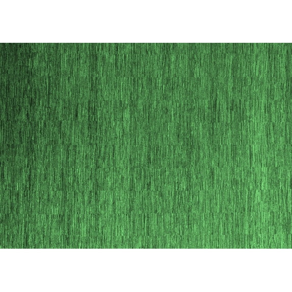 Ahgly Company Indoor Rectangle Abstract Emerald Green Modern Area Rugs, 2' x 4'