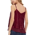 thumbnail image 3 of Qmyliery Women Sequins Sleeveless Tops with See-through Mesh, Fashion Clothing, 3 of 4