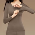 thumbnail image 6 of NominalSnug Womens Thermal Underwear Sets Built in Bra Long Sleeve Winter Warm Base Layer Top Pants for Cold Wearther Loungewear, 6 of 8