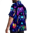 thumbnail image 3 of Game Controller Men's Short Sleeve Beach Shirts, Casual Printed Button Down, Summer Unisex Spread Collar Tops, 3 of 6