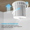 thumbnail image 3 of Automatic Pop Up Outlet, 4.33 inch Pop Up Outlet for Countertop with 15W Wireless Charger 3 AC Plug 1 USB-A 1 USB-C Hidden Outlet 5 FT Cord for for Kitchen/Home/Office (White), 3 of 7