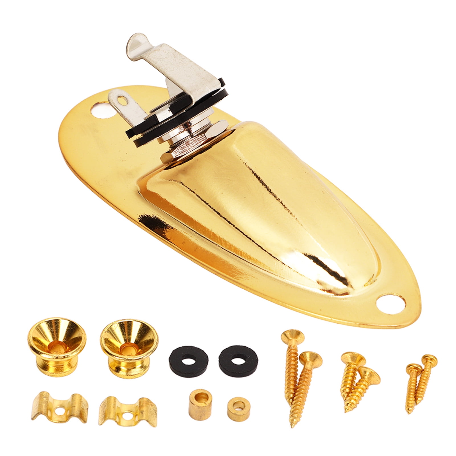 Ecoyyzn Boat Guitar Output Jack Gold Metal Electric Guitar Pickup