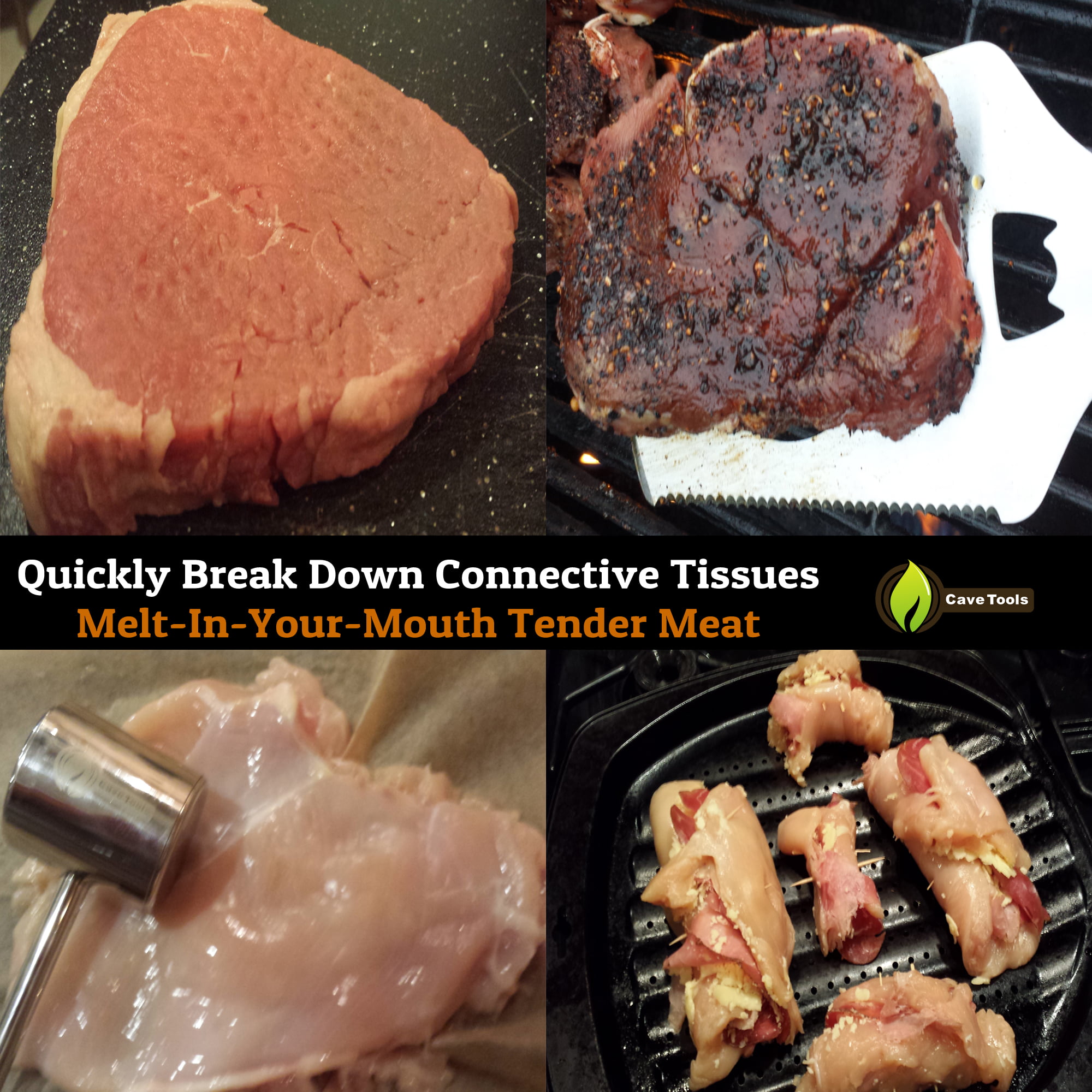 Details about   Meat Tenderizer Mallet Steak Beef Chicken Pork Hammer Kitchen Tool Useful S