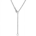 thumbnail image 2 of JewelStop 14k Solid White Gold 1.1mm Diamond-Cut Cable Chain with Extendable & Adjustable 16-18", 2 of 2