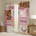 thumbnail image 2 of Western Cowgirl Curtains & Drapes Southwestern Hat Printed Curtains,Cute American Wild Blackout Curtains Cow Sunflower Decor Boho Striped Aztec Patchwork Window Curtains 42''Wx63''L, 2 of 5