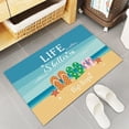 thumbnail image 5 of Summer Beach Kitchen Mats 2 Piece, Ocean Slippers Starfish Shells Kitchen Rugs Set Cartoon Beach Landscapes Inside Floor Mat for Kitchen/Office/Entryway, 17"X30"+17"X47", 5 of 6