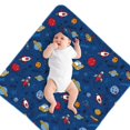 Honeii Space Pattern Newborn Receiving Blanket Headband Set, Baby