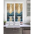 thumbnail image 2 of Window Privacy Film Blue Yellow Forest Stained Glass Window Film Decorative Sun Block Window Cover Modern Oil Painted Contemporary Window Clings Static Adhesive Sticker for Bathroom 17.7"x39.3", 2 of 6