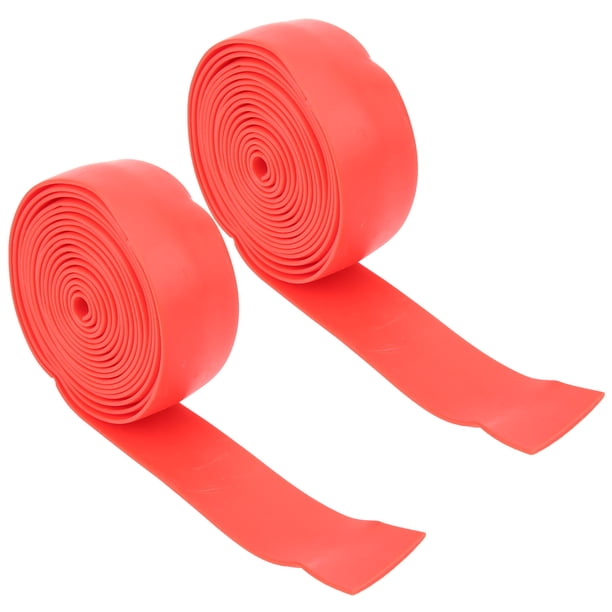 Juego de 2 bandas elásticas de yoga de 2,5 m para ejercicios deportivos, bandas de resistencia expansoras, color rojo