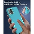 thumbnail image 5 of Revvl 6 Pro Case, Revvl 6X Pro Case, with Glass Screen Protector, Dust-Proof Port Cover, Full Body Rubber Protection Phone Case for T-Mobile Revvl 6/6x Pro 5G, Mint/Teal, 5 of 8