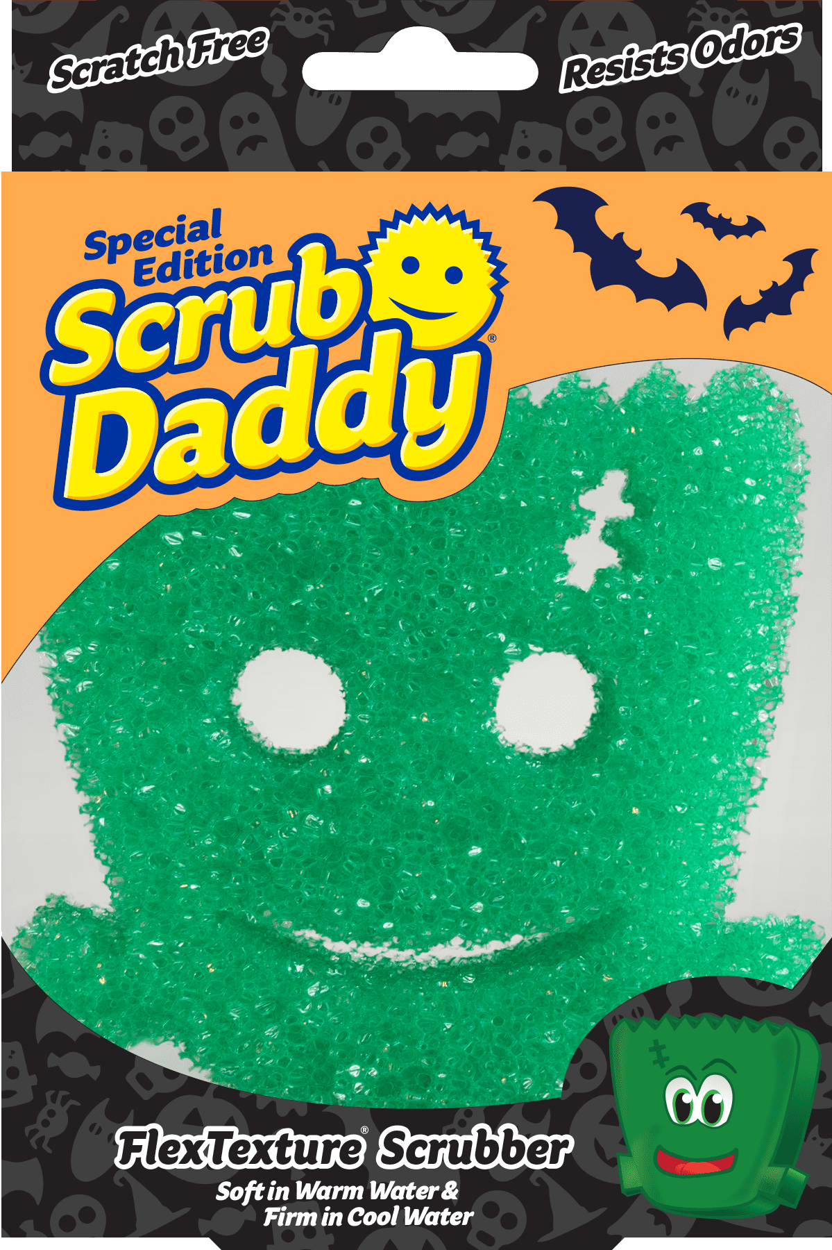 Scrub Daddy Sponge Halloween Shapes, Green Monster, 1ct Box