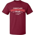 thumbnail image 2 of OXI T-Shirt - I Don’t Like Morning People, Basic Casual T-Shirt for Men's and Women Fleece T-Shirt Short Sleeve - Maroon Medium, 2 of 3