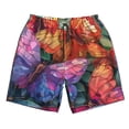 thumbnail image 3 of Uemuo Colorful Butterfly Cluster Pattern Men's Swim Trunks Hawaiian Beach Bathing Suit Swimsuits Beach Quick-Dry Shorts with Pockets-XX-Large, 3 of 9