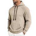 thumbnail image 5 of Luvrsol Men’s Solid Hooded Athletic Top Long Sleeve Plain Casual Pullover Sweatshirt for Daily Wear S-3XL, 5 of 9