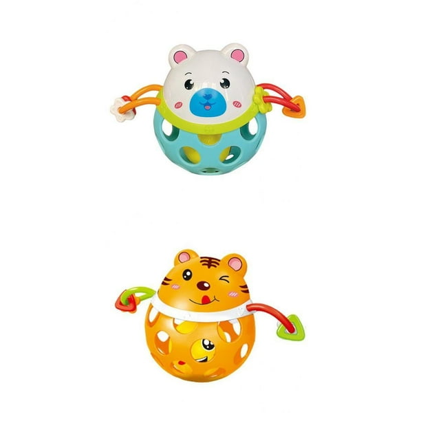 Sonajeros De Peluche Suave Para Bebés | 2 Piezas Con Sonido Y Papel Crujiente | Juguete Sensorial De 0 A 12 Meses | Regalo Para Baby Shower