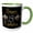 Green/White, variant on 3drose, Elegant Image of Gold Fleur De Lis Happy 25th Birthday, 11oz Magic Transforming Mug